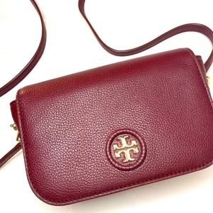 Tory Burch Burgundy Mini Crossbody Bag